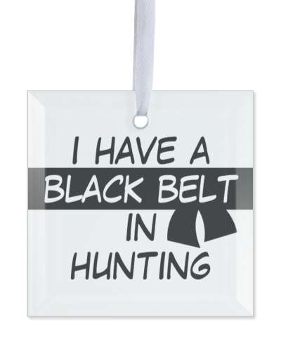 black white marial arts i have a black belt in hunting stickers, magnet