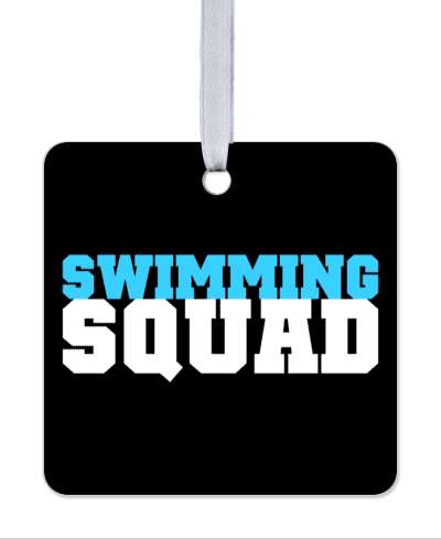 black white team swimming squad bold stickers, magnet