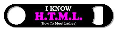 black wordplay i know html how to meet ladies meme joke stickers, magnet