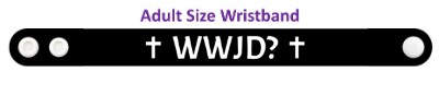 black wwjd what would jesus do wristband