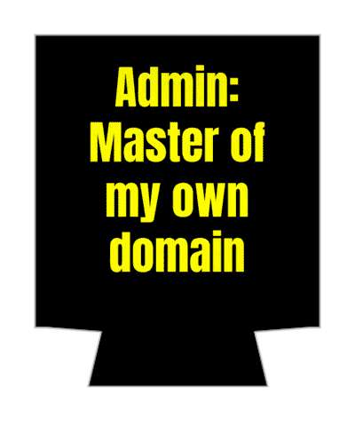 black yellow admin master of my own domain stickers, magnet