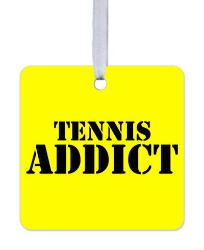 black yellow tennis addict stickers, magnet