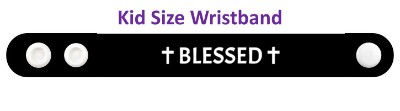 blessed black crosses wristband