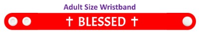 blessed red wristband