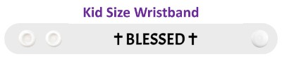 blessed white crosses wristband