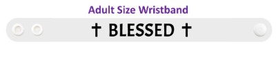 blessed white wristband