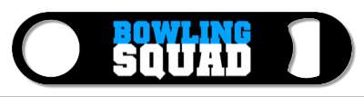 blue black white bowling squad team stickers, magnet