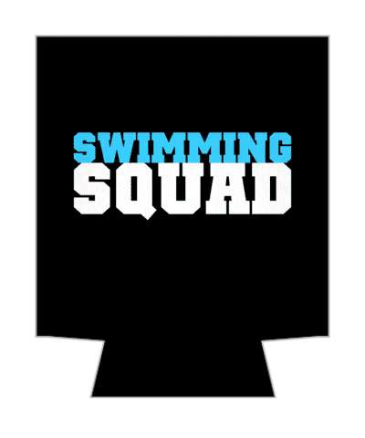 blue black white team swimming squad bold stickers, magnet