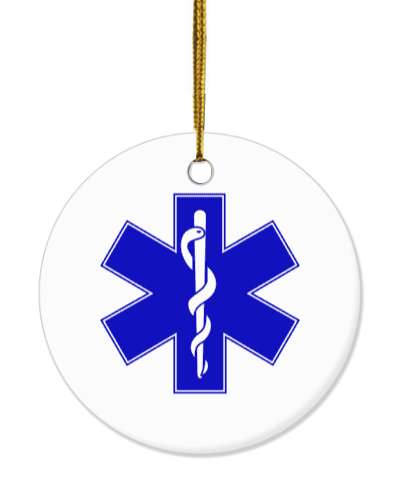 blue caduceus medical symbol stickers, magnet