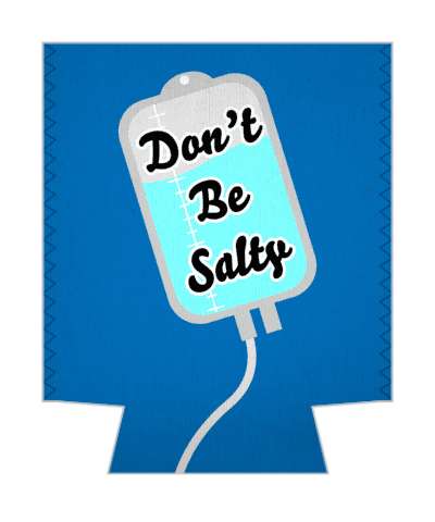 blue dont be salty iv salene joke stickers, magnet