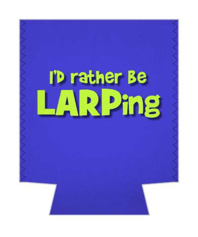 blue green id rather be larping live action role play stickers, magnet
