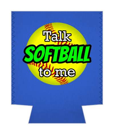 blue green talk softball to me sports fan stickers, magnet