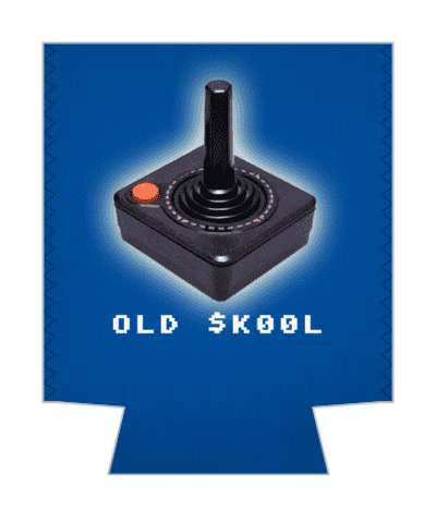 blue old school atari joystick stickers, magnet
