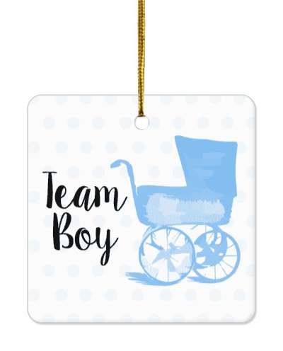 blue polka dots team boy baby stroller stickers, magnet