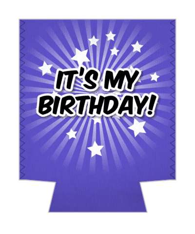blue rays stars its my birthday party stickers, magnet