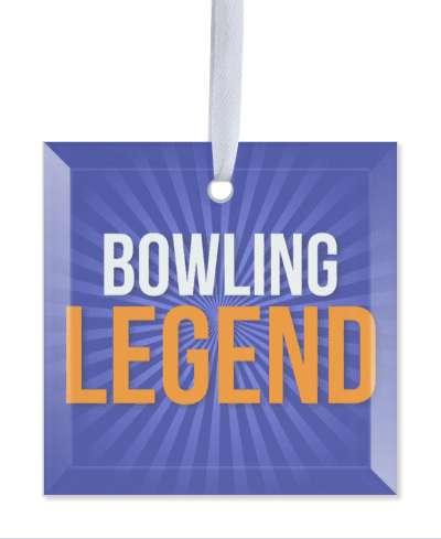 blue rays white orange bowling legend stickers, magnet