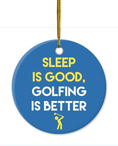 blue sleep is good golfing is better stickers, magnet