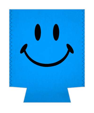 blue smile face classic awesome fun stickers, magnet