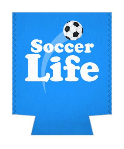 blue soccer life soccerball stickers, magnet