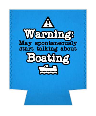 blue warning may spontaneously start talking about boating stickers, magnet