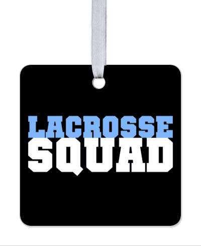 blue white black bold lacrosse squad team stickers, magnet