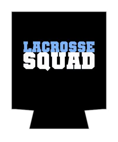blue white black team bold lacrosse squad stickers, magnet
