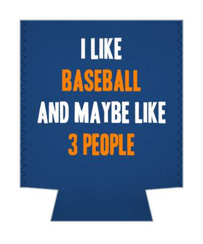 blue white orange i like baseball and maybe like three people stickers, magnet
