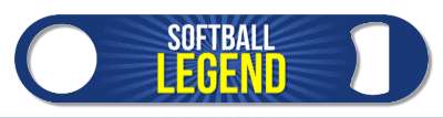 blue white yellow softball legend rays stickers, magnet
