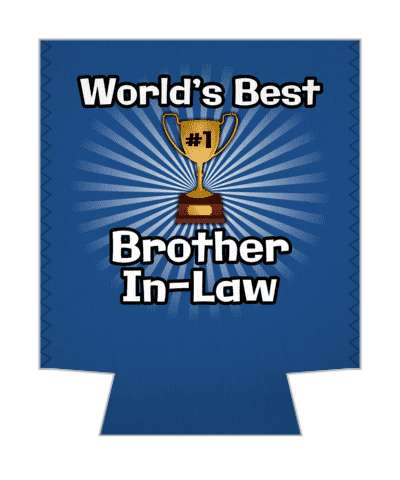 blue worlds best brother in law trophy number one stickers, magnet