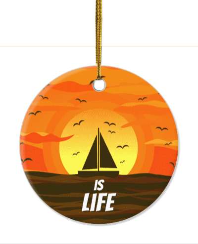 boating is life sailboat sunset colorful epic stickers, magnet