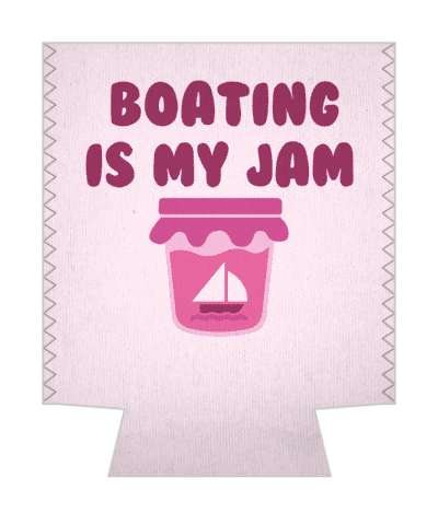 boating is my jam boat in jar wordplay funny stickers, magnet