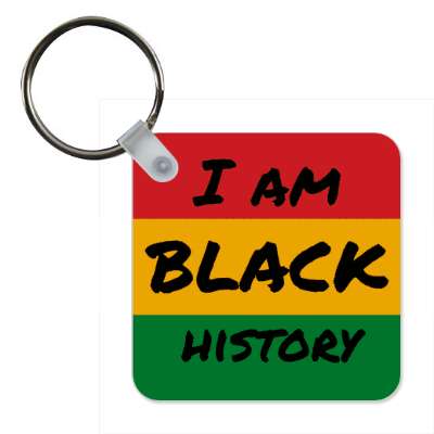 bold i am black history africa colors stickers, magnet