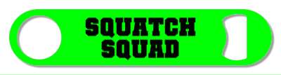 bold squatch squad green stickers, magnet