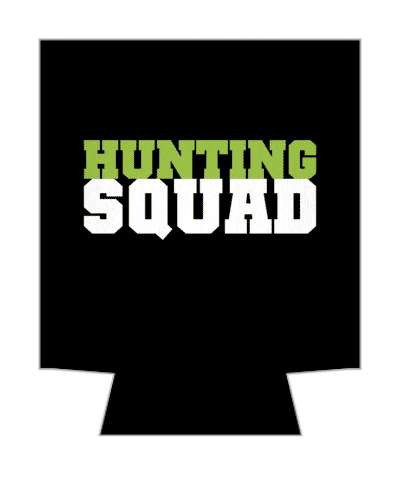 bold team green white black hunting squad stickers, magnet