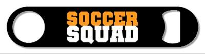 bold team soccer squad black orange white stickers, magnet