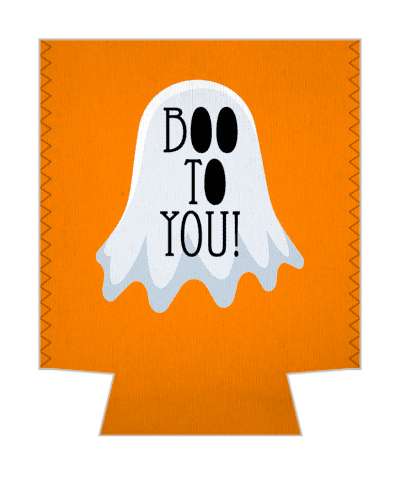 boo to you ghost orange stickers, magnet