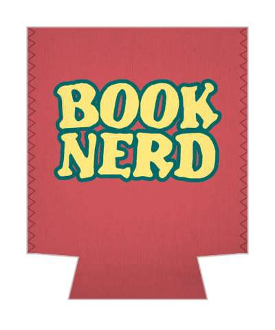 book nerd cute yellow green light red stickers, magnet