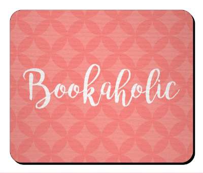 bookaholic reading addict pink stickers, magnet