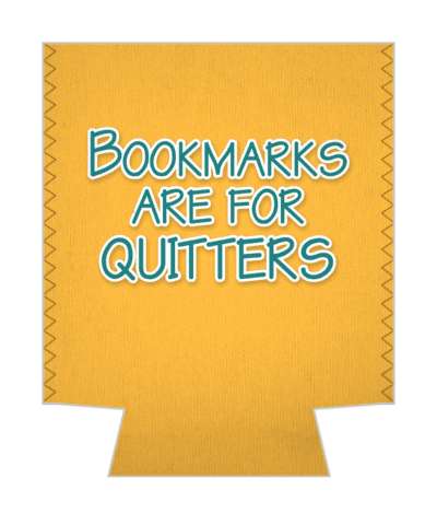 bookmarks are for quitters funny book saying stickers, magnet
