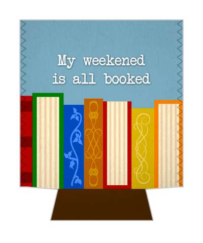 books pun my weekend is all booked wordplay stickers, magnet