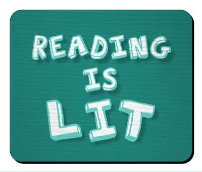 books reading is lit wordplay pun stickers, magnet