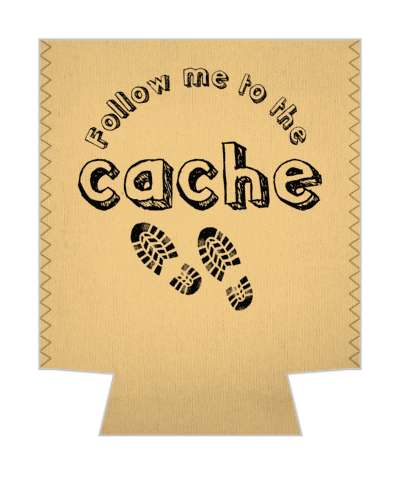 boot prints follow me to the cache stickers, magnet