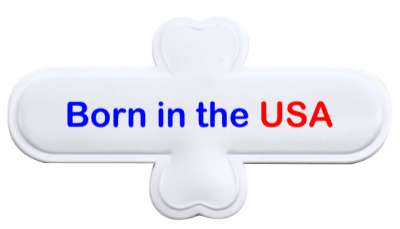 born in the usa patriot flag support stickers, magnet