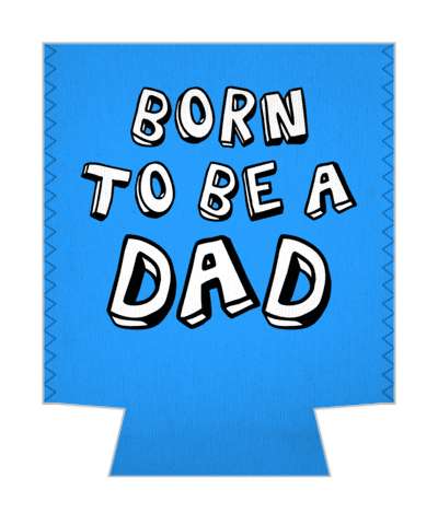 born to be a dad blue stickers, magnet