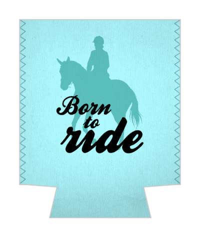 born to ride cursive horserider silhouette stickers, magnet
