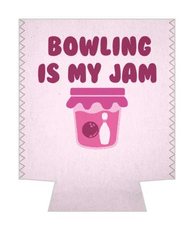 bowling ball pin in a jar bowling is my jam wordplay stickers, magnet