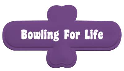 bowling for life fun times stickers, magnet