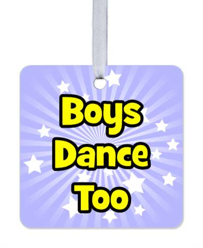 boys dance too blue rays stars stickers, magnet
