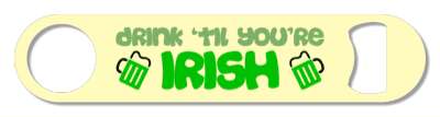 bright drink til youre irish green mugs beer stickers, magnet