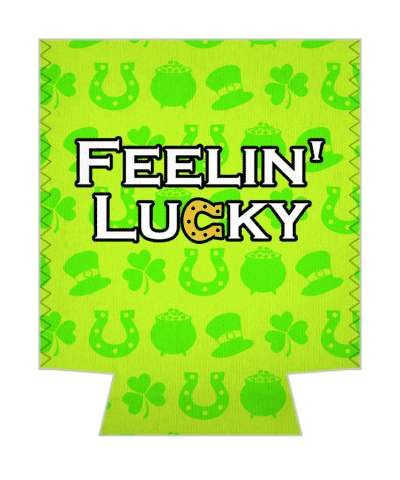 bright green feeling lucky irish charms horseshoe stickers, magnet